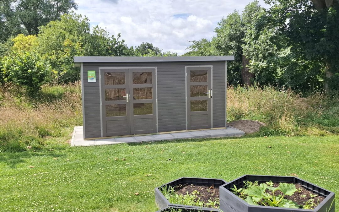 Neue Gartenhütte für unsere Grundschule-Dank an die BINGO!-Umweltlotterie